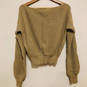 Boohoo Off the Shoulder Long Sleeve Sweater